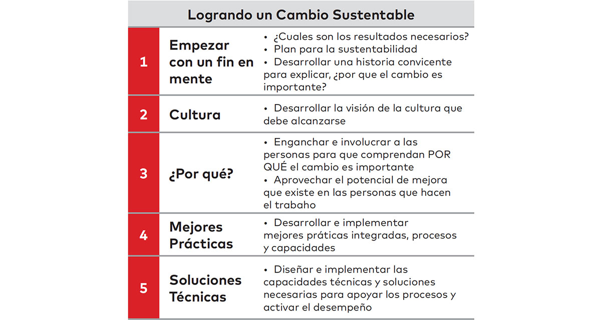 Figura 4. Un enfoque holístico para el cambio